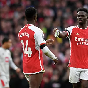 Arsenal: Saka Passes Captaincy to Nketiah vs Sheffield United (2023-24)
