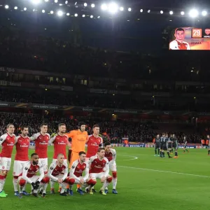 Arsenal team. Arsenal 4: 1 CSKA Moscow. UEFA Europa League. Quarter Final 1st Leg