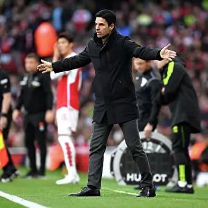 Arsenal vs Sheffield United: Mikel Arteta's Intense Expression at Emirates Stadium (2023-24)