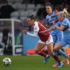 Arsenal Women vs. West Ham United Women: 2021 FA WSL Match in Empty Stands