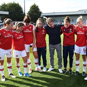 Arsenal Women's Manager Joe Montemurro Addresses Squad After Arsenal v West Ham United WSL Match