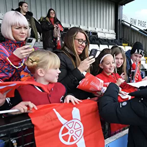 Arsenal Women's Squad Greets Fans After Hard-Fought Arsenal v Manchester City Match in FA Women's Super League