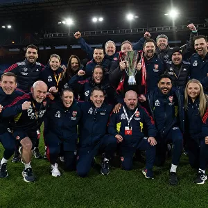 Arsenal Women's Team Celebrates FA WSL Cup Victory over Chelsea