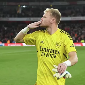 Arsenal's Aaron Ramsdale Reacts After Arsenal FC vs Liverpool FC, Premier League 2022-23