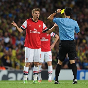 Arsenal's Aaron Ramsey Booked by Referee Velasco Carballo in Champions League Clash vs Fenerbahce
