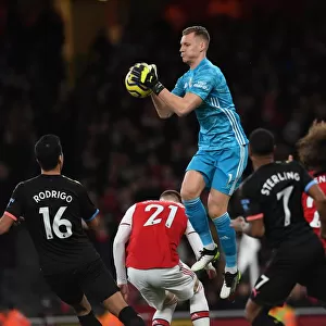 Arsenal's Bernd Leno in Action: Arsenal vs Manchester City (Premier League 2019-20)
