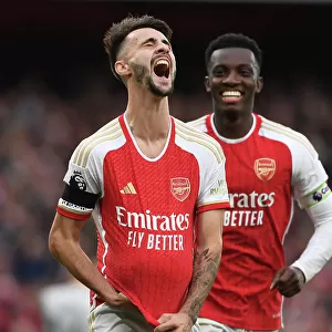 Arsenal's Four-Goal Blitz: Vieira and Nketiah Celebrate against Sheffield United (2023-24)