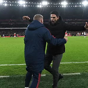 Arsenal's Glory: Arteta and Round Celebrate Premier League Victory Over Manchester United