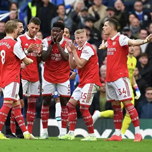 Arsenal's Players Protest to Referee during Chelsea Clash in Premier League (2022-23)