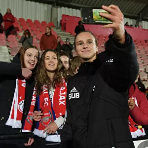 Arsenal's Vivianne Miedema Celebrates with Fans after Ajax Victory in UEFA Women's Champions League