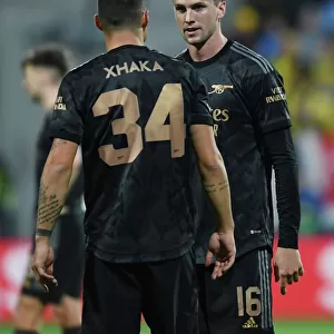 Arsenal's Xhaka and Holding in Action against Bodø/Glimt in Europa League