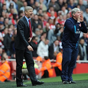 Arsene Wenger and Pat Rice: Focused at the Emirates - Arsenal v Chelsea, Premier League 2011-12
