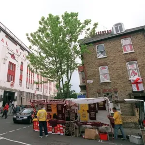 Arsenal Stadium Print with Conewood Street House Arsenal Stadium Print with Conewood Street House
