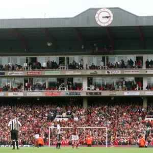 The Clock End. Arsenal 2: 0 Newcastle United. FA Premier League