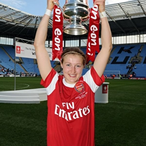 Ellen White with the FA Cup: Arsenal Ladies Celebrate Victory over Bristol Academy