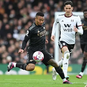 Gabriel Jesus in Action: Fulham vs. Arsenal, Premier League 2022-23