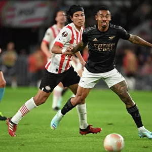 Gabriel Jesus Breaks Past PSV's Erick Gutierrez in Arsenal's UEFA Europa League Clash (PSV Eindhoven vs Arsenal 2022-23)
