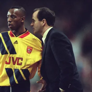 Ian Wright and Arsenal Manager George Graham