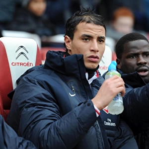 Marouane Chamakh and Emmanuel Eboue (Arsenal). Arsenal 3: 0 Wigan Athletic