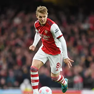 Martin Odegaard in Action: Arsenal vs Leicester City, Premier League 2021-22