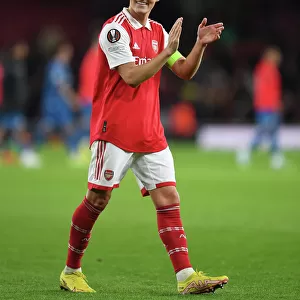 Martin Odegaard's Emotional Reaction: Arsenal's Europa League Clash vs. PSV Eindhoven (2022-23)