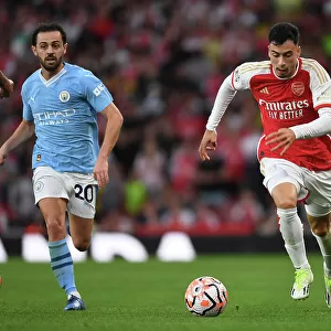 Martinelli Dazzles: Outshines Silva in Thrilling Arsenal-Man City Showdown (2023-24 Premier League)
