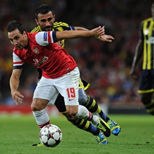 Santi Cazorla Drives Past Selcuk Sahin: Arsenal vs. Fenerbahce UEFA Champions League Play-offs (2013)