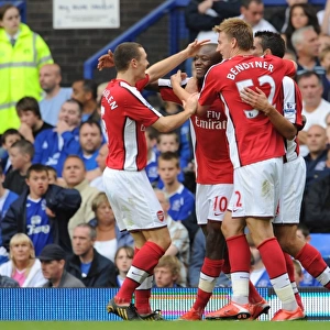 William Gallas celebrates scoring the 3rd Arsenal goal