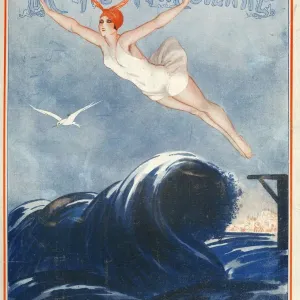 1920s French Women in Swimwear Print 1920s French Women in Swimwear Print