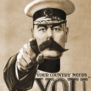 Your Country Needs You Recruitment 1914 1910s UK Lord Kitchener propaganda WW1 slogans