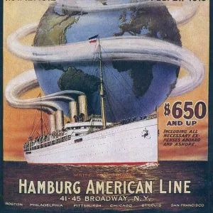 Hamburg American Line 1912 1910s USA boats cruises around the world ships liners