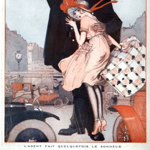 La Vie Parisienne 1920 1920s France Julien Jacques Leclerc illustrations police traffic