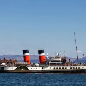 Paddleship Waverley at Staffa, Scotland