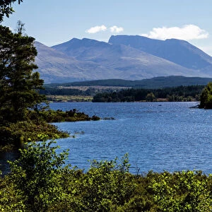 A view of Ben Nevis from Bunarkaig on Loch Lochy, Highland Region, Scotland