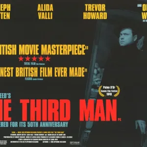 UK Quad Poster Print for 1999 Re-release of The Third Man