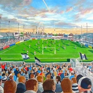 Naughton Park Stadium Print - Fine Art Rugby League Scene Naughton Park Stadium Print - Fine Art Rugby League Scene
