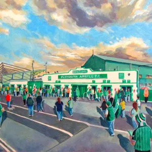 Home Park Stadium Print - A photograph of the Plymouth Argyle FC stadium