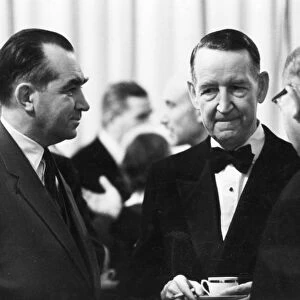 Us ambassador llewellyn thompson with nikolai blokhin (left) at the friendship house in moscow during a memorial meeting in honor of franklin delano roosevelts 80th birthday, february 1962