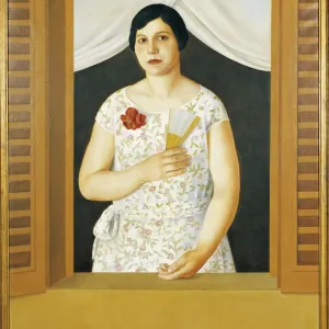 Print of a Woman at the Window in Florence, Italy Print of a Woman at the Window in Florence, Italy