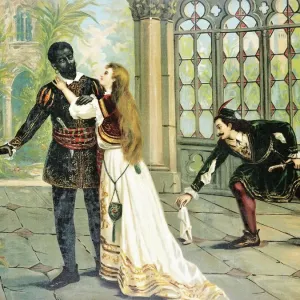 Print of Italy, Desdemona and Othello Print of Italy, Desdemona and Othello