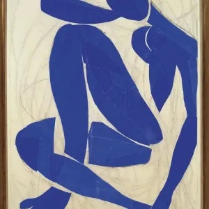 Print of a reclining woman in blue hues, created by Henri Matisse Print of a reclining woman in blue hues, created by Henri Matisse