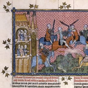 Arthurian legend. Gautier Romance of Lancelot of the Lake 1344. Count des Broches