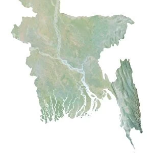 Bangladesh, Relief Map