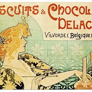 Belgium: Biscuits & Chocolat Delacre Art Nouveau advertising poster, Henri Privat-Livemont, 1897