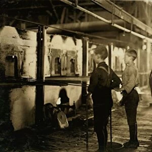 Boys at Lehr, Glass Works, Morgantown, West Virginia. 1908