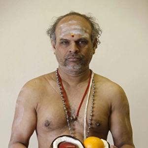 Brahmin priest in Highgate Hill Hindu temple