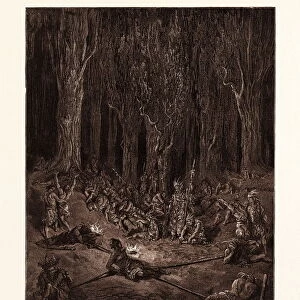 CHACTAS A CAPTIVE, BY GUSTAVE DORE. Chactas captured by Muscogulges and Siminoles