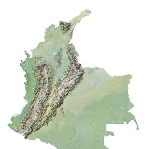 Colombia, Relief Map