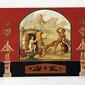Diana and Actaeon, House of Sallust, Pompei, Volume III, plate III by Fausto and Felice Niccolini