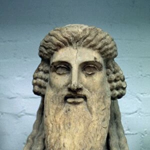 Dionysius, Greek god of wine (Bacchus in Roman pantheon). Bust